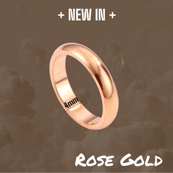 New Rose Gold Stainless Steel 316L Wedding Ring Jewelry - Size 6 - Picture 4 of 7